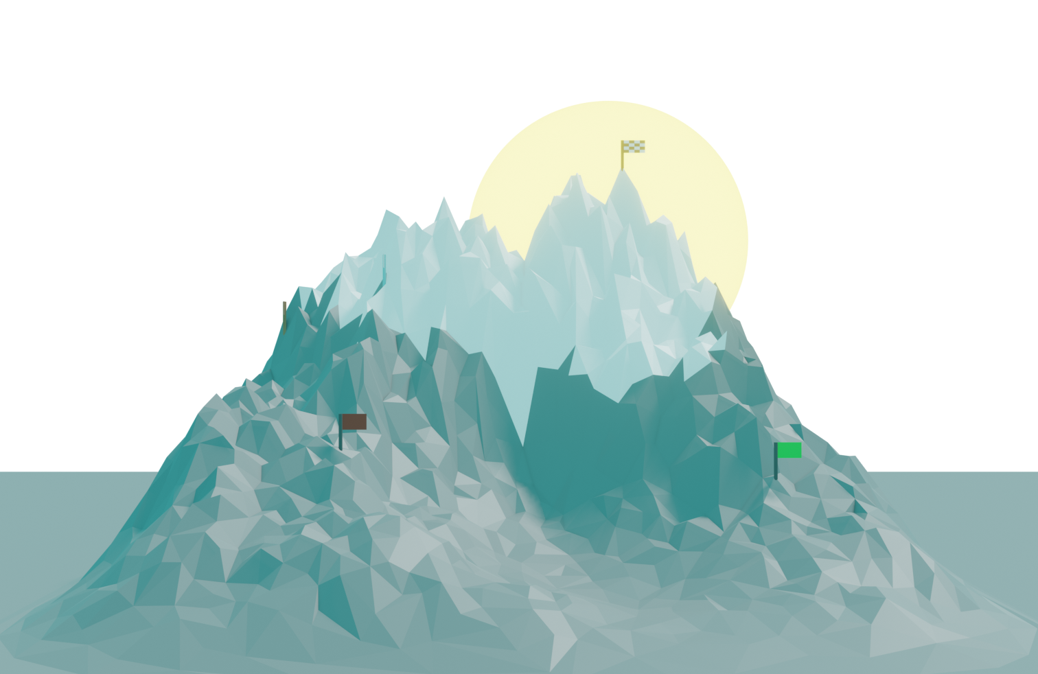 3D model of a mountain